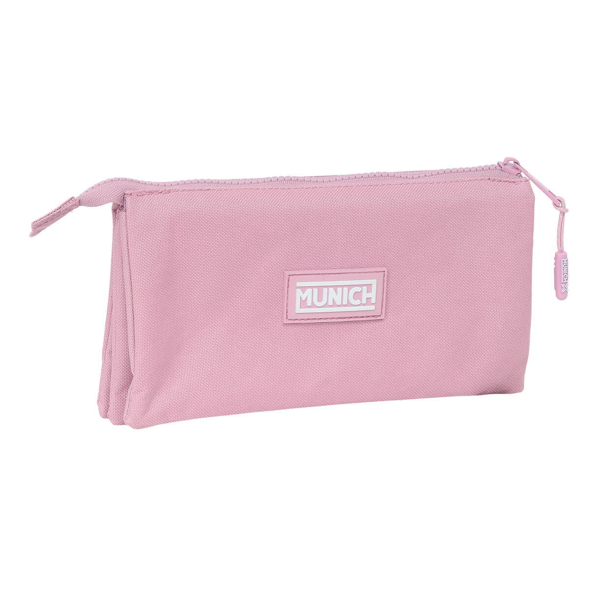 Trostruka pernica Munich Basic Roza 22 x 12 x 3 cm